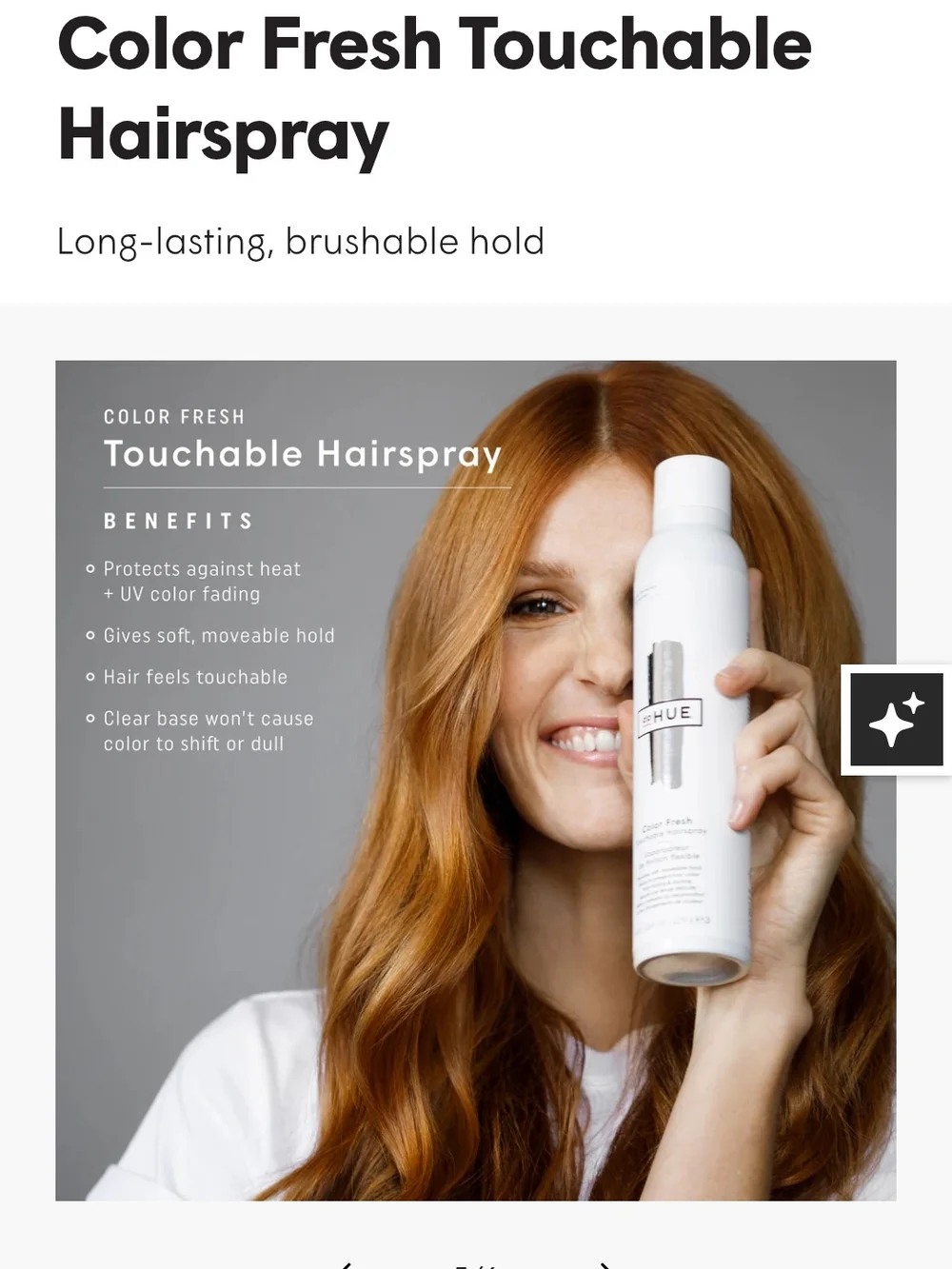 HUE Color Fresh Touchable Hairspray — White